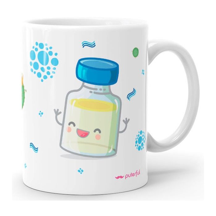 Eu sobrevivi à caneca Pfizer