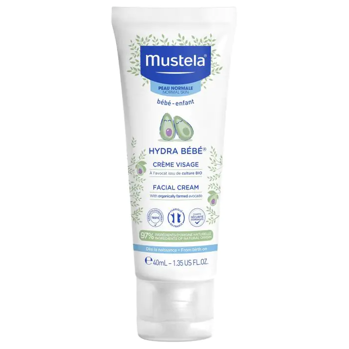 Crema hidratante facial para bebés de mustela
