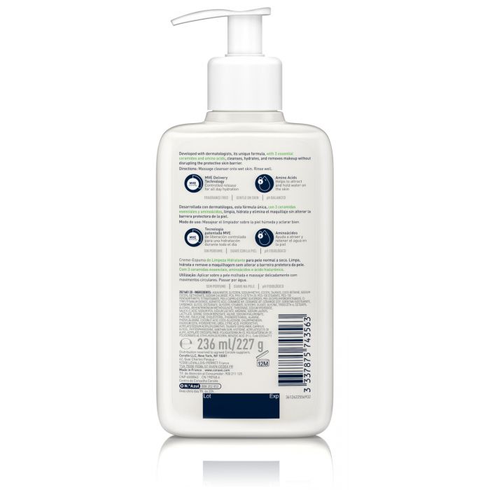 Nettoyant Crème-Moussant Hydratant
