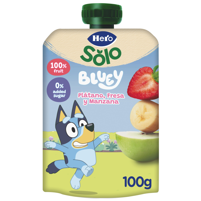 Bolsita Mi Fruta de Plátano y Fresa Hero Nanos 100 gr