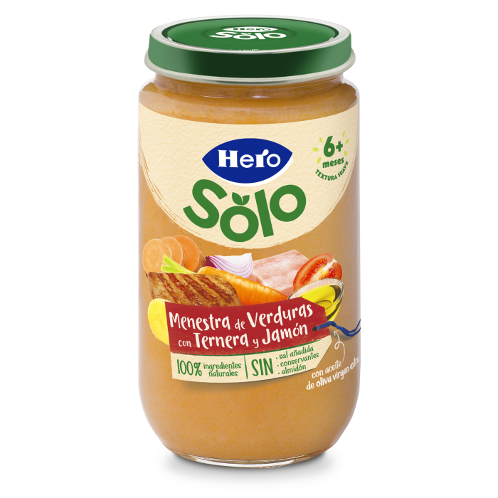 Tarrito de Menestra de verduras con ternera y jamón 235 ml
