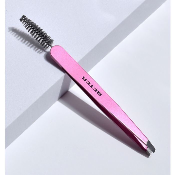 2 en 1 Brow Definer Pinzas de Depilar con Goupillon