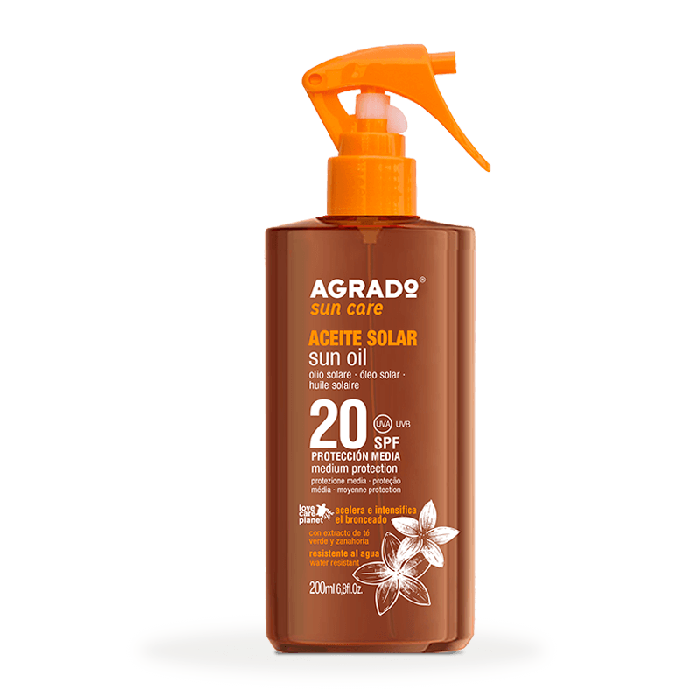 Aceite Solar SPF20 200 ml Agrado
