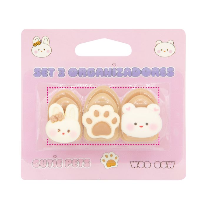 Set 3 Organizadores Cutie Pets 5 gr