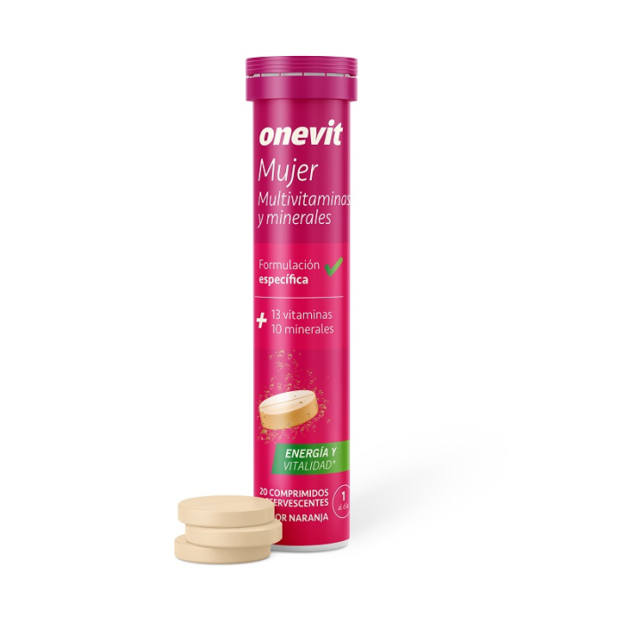 Mujer Multivitaminas y Minerales Efervescentes