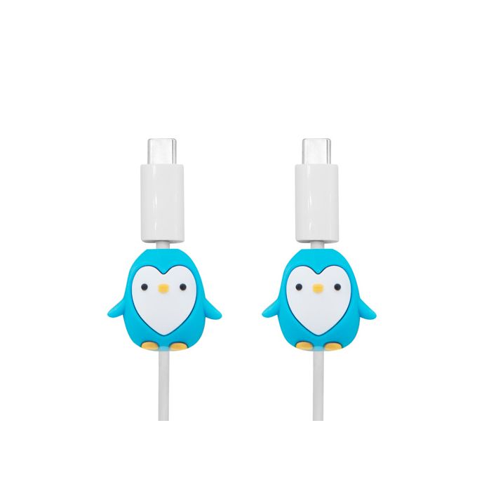 Pinguim Conjunto de 2 Protetores de Cabos