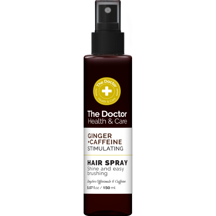 Spray estimulante para o cabelo com cafeína + gengibre 150 ml
