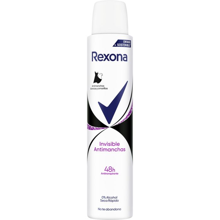 Rexona ¡19% Dto! Desodorante Invisible Antimanchas 48H Antitranspirante 200 Ml