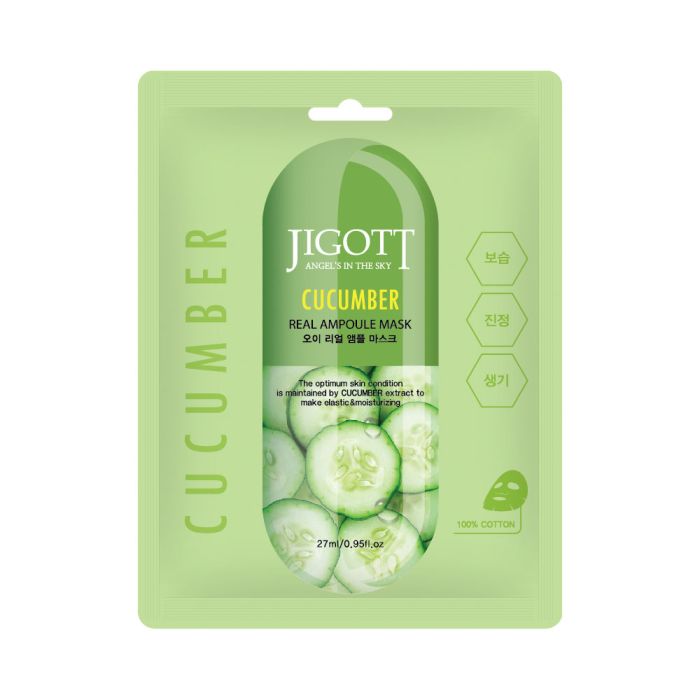 Máscara facial com ampola de pepino real 27 ml