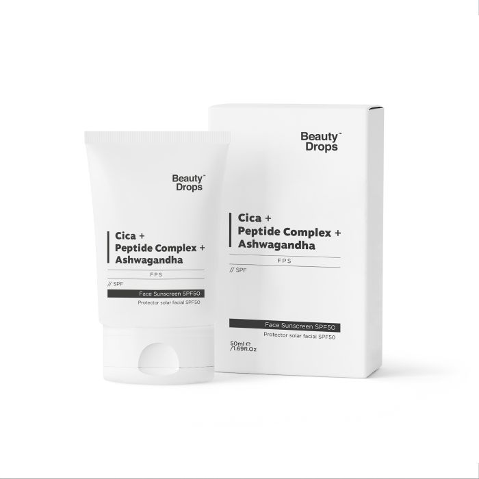 Protetor Solar Cica + Peptide Complex + Ashwagandha SPF50
