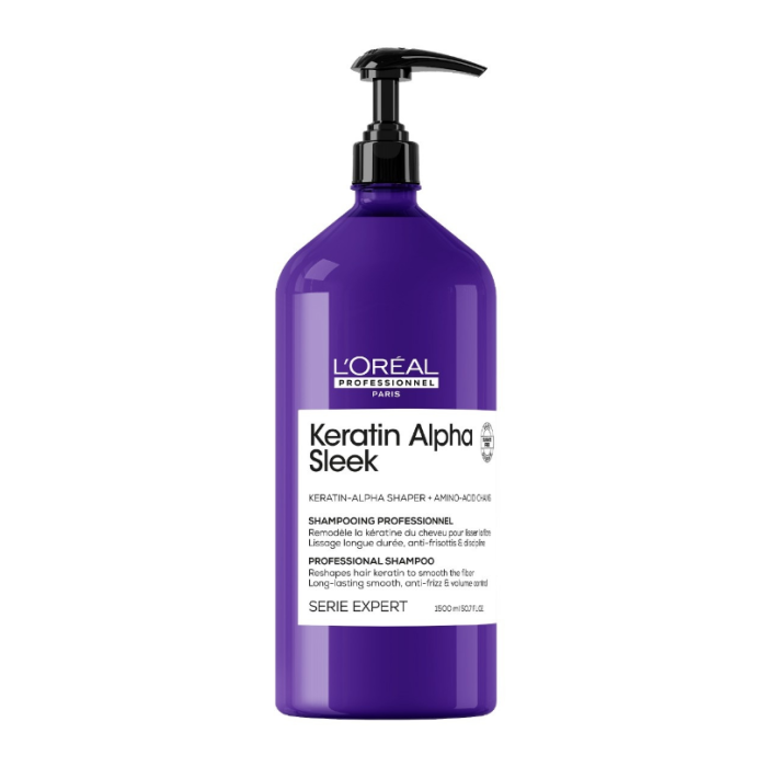 Champú profesional sin sulfatos Keratin Alpha Sleek 1500 ml