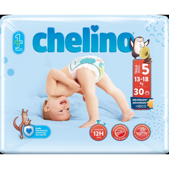 PAÑAL INFANTIL CHELINO TALLA 3 410 KG 36 UD