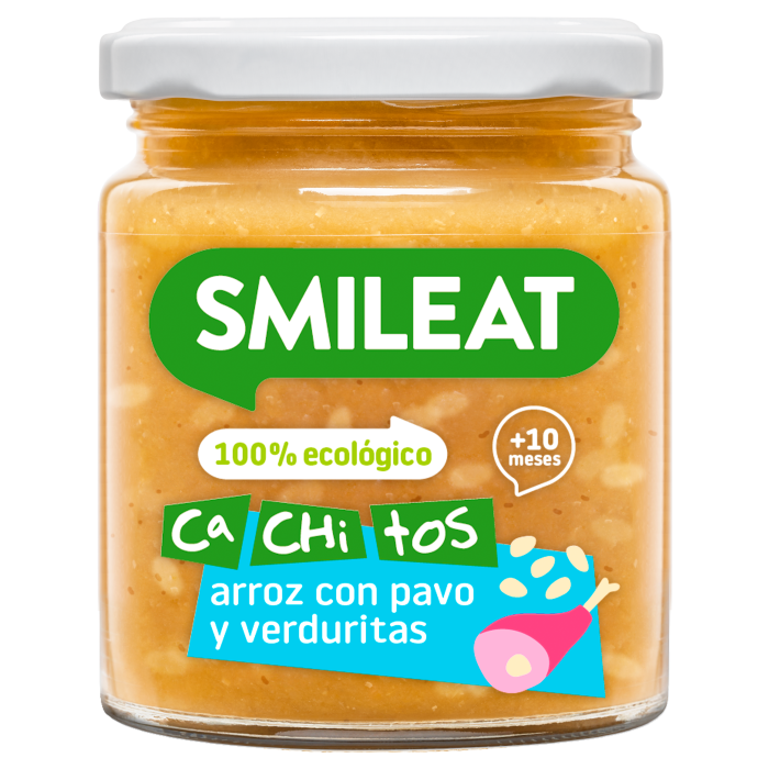 Tarrito Cachitos Arroz con Pavo y Verduras Eco +10 Meses 230 gr