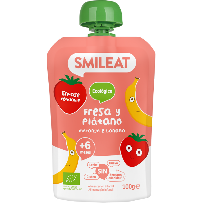Pouch De Fresa Y Plátano