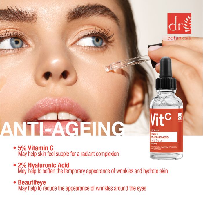 Sérum Facial Hidratante com Vitamina C & Ácido Hialurónico