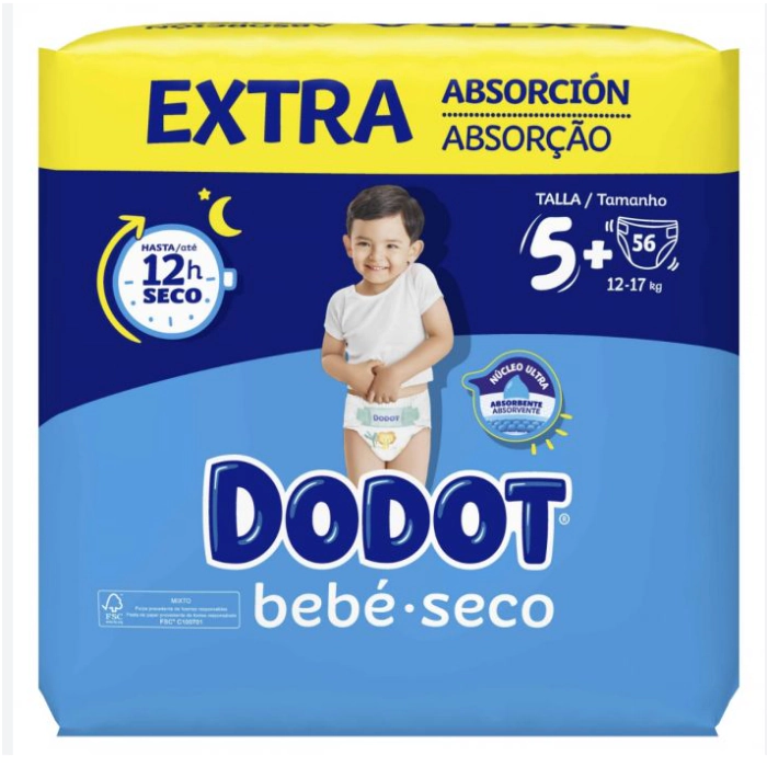 Dodot Mainline Bebé Seco Talla 5 (11-16kg) 54 unidades - Oferfarma