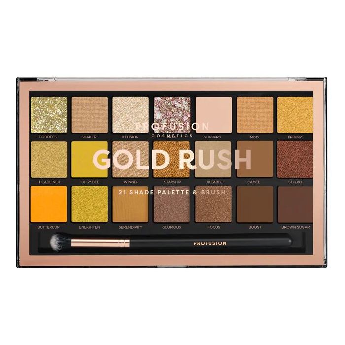Gold Rush Paleta de Sombras 21 Tons + Pincel