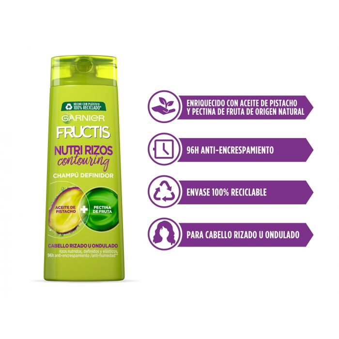 Fructis Nutri Curl Contouring Shampoing Cheveux Bouclés ou Ondulés