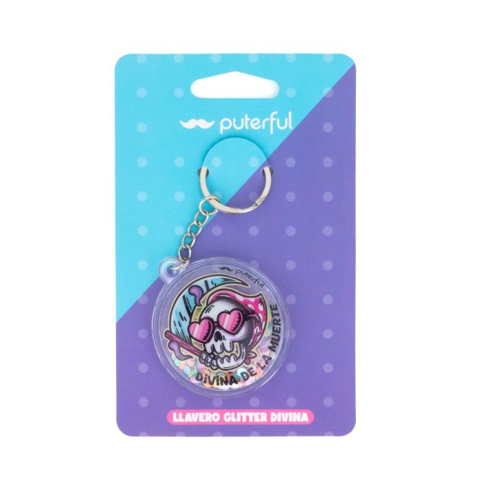 Llavero Glitter Divina de la Muerte