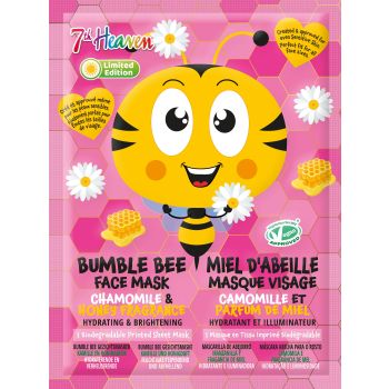 Mascarilla Facial de Tela Bumble Bee Camomila y Miel