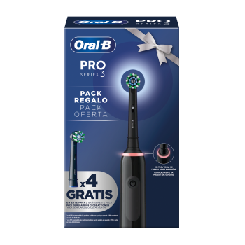 Oral-B Pro 1000 CrossAction Cepillo de dientes eléctrico, blanco y negro, 2  unidades