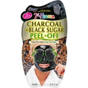 Máscara de carvão vegetal e açúcar mascavado
