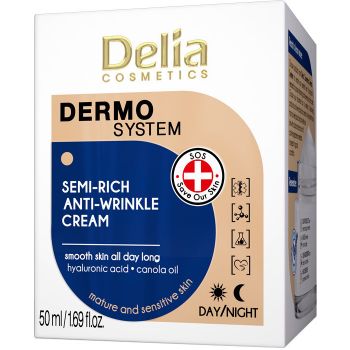 Crème visage anti-rides Dermo System Semi-rich