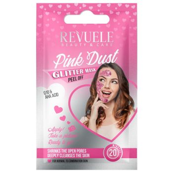 Pink Dust Glitter Mask Q10 y AHA Peel Off