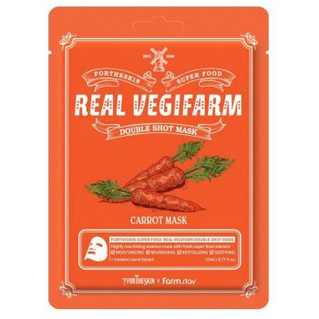 SUPER FOOD RÉEL VEGIFARM Masque visage carrelage de carottes