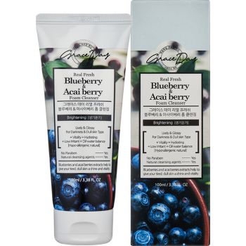 Espuma de limpeza Real Fresh Blueberry &amp; Acai BERRY Foam Cleanser
