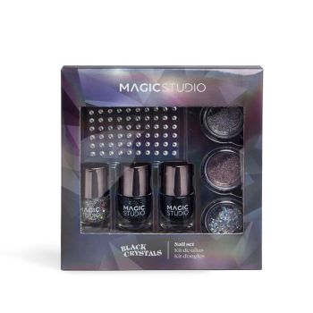 Black Crystals Set Completo de Uñas
