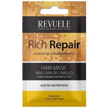 Máscara reparadora rica para cabelos secos e danificados