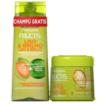 Fructis Liso &amp; Brillo Duplo Champú + Mascarilla