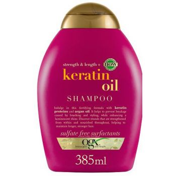 Champô com óleo de keratin para cabelos quebradiços