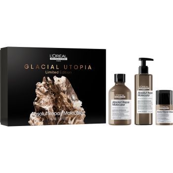 Cofre Glacial Utopia Absolut Repair Molecular Serie Expert Champú + Sérum + Mascarilla