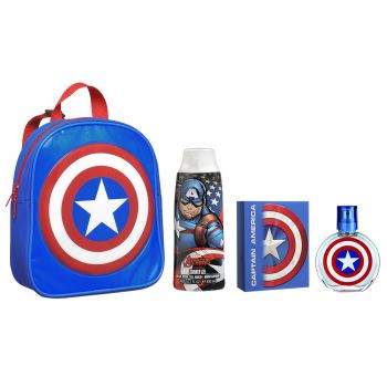 Capitán América mochila EDT + gel de banho