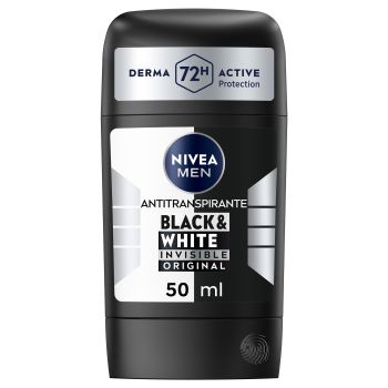 Men Black & White Invisible Original Desodorante Stick 
