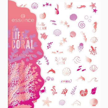 Life In Coral Stickers pour Ongles