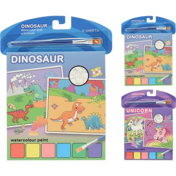 Cuaderno Pinturas Dinosaurios o Unicornios