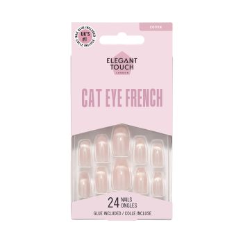 Uñas Postizas Cat Eye French