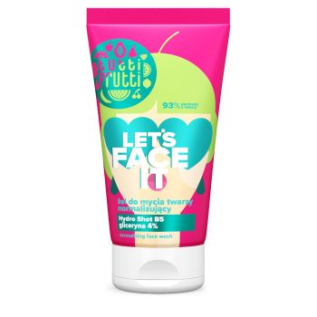 Tutti Frutti Let&#039;s Face It Gel de Limpeza Facial Normalizante com 4% de Glicerina + Hydro Shot B5