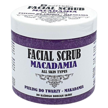 Esfoliante facial com óleo de Macadamia