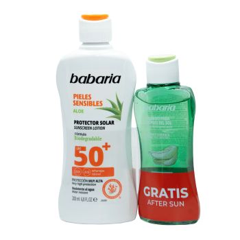 Pack Leche Protectora Sensible SPF50+ + Bálsamo After Sun Efecto Hielo