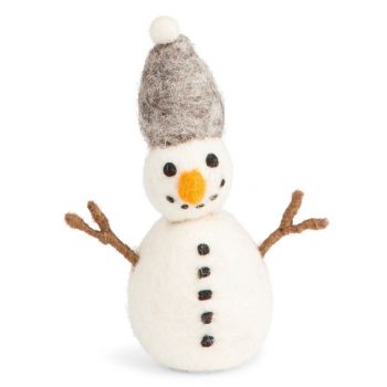 Bonhomme de neige avec bonnet gris