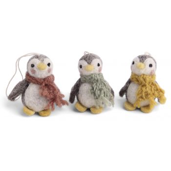 Conjunto de 3 pinguins bebés coloridos