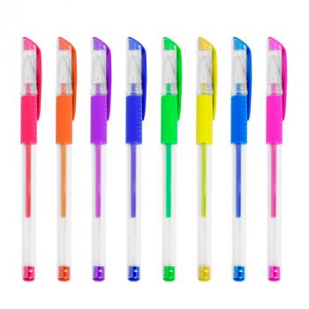 Set 8 Bolígrafos Gel de Colores Neon