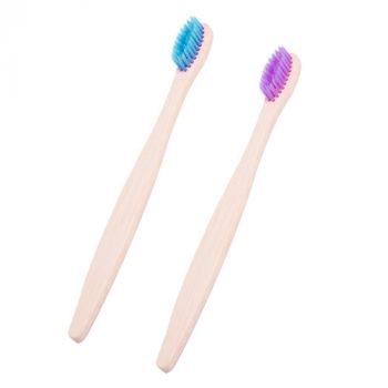 Conjunto de escova de dentes de bambu