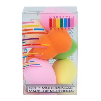 Conjunto de 7 MINI Esponjas de maquiagem multicoloridas