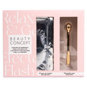 Beauty Concept Set Patchs d’Hydrogel pour les Yeux Collagène + Massage d&#039;Acupression