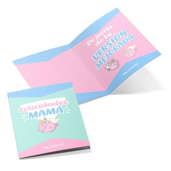 Cartão de felicitação mamã